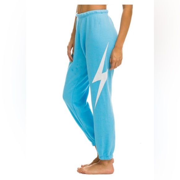 Aviator Nation Sweatpants with White Lightning Bolt XS - Picture 3 of 3